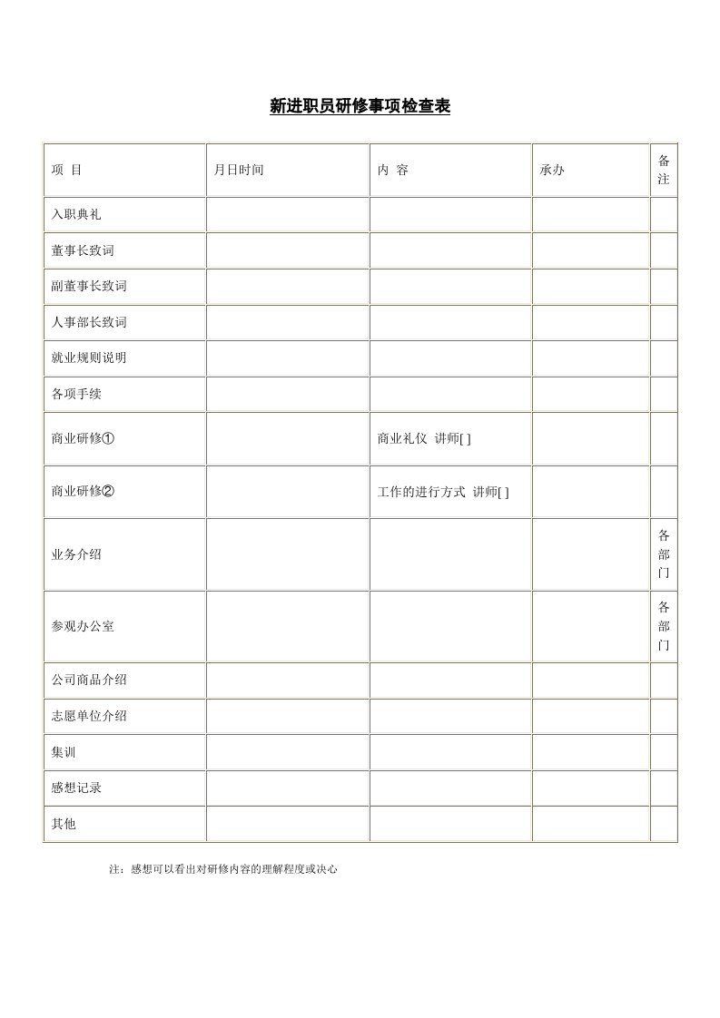新进职员研修事项检查表.doc 第1页
