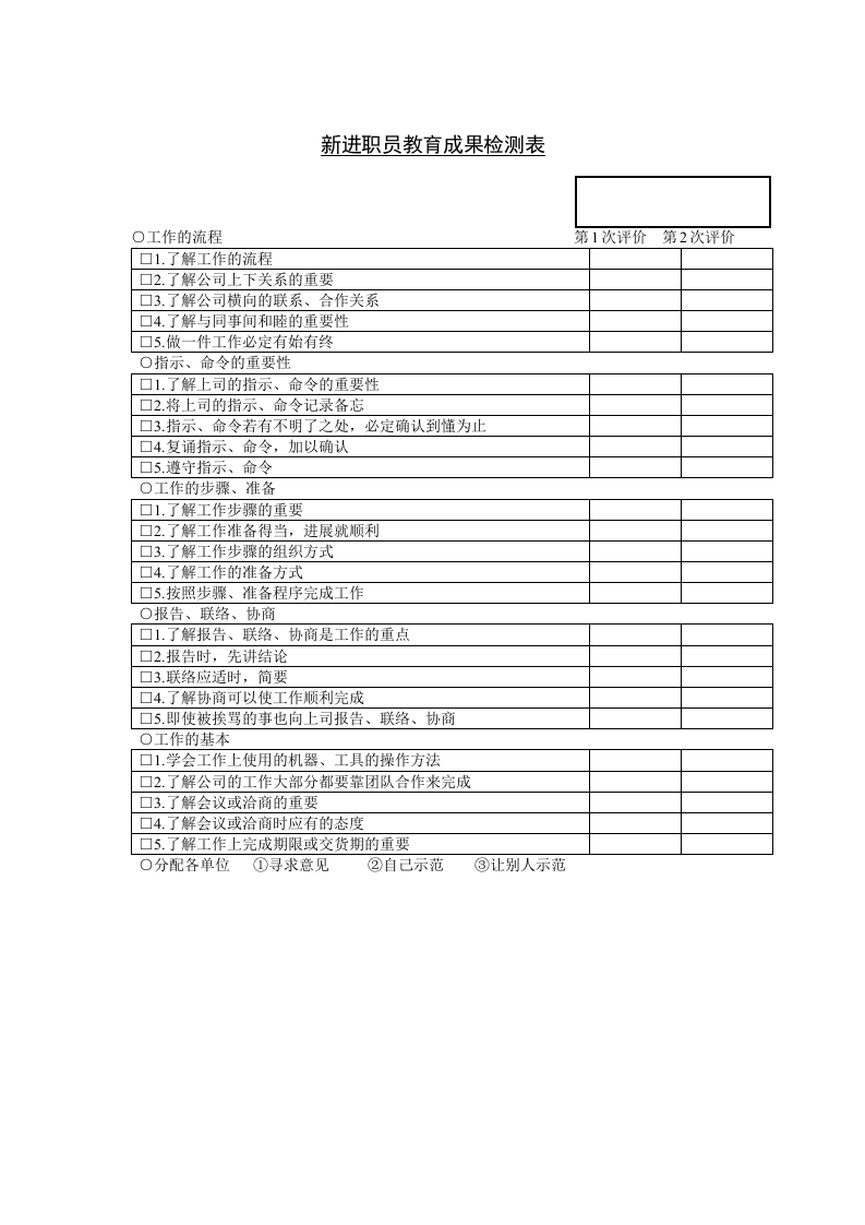 新进职员教育成果检测表.doc 第1页