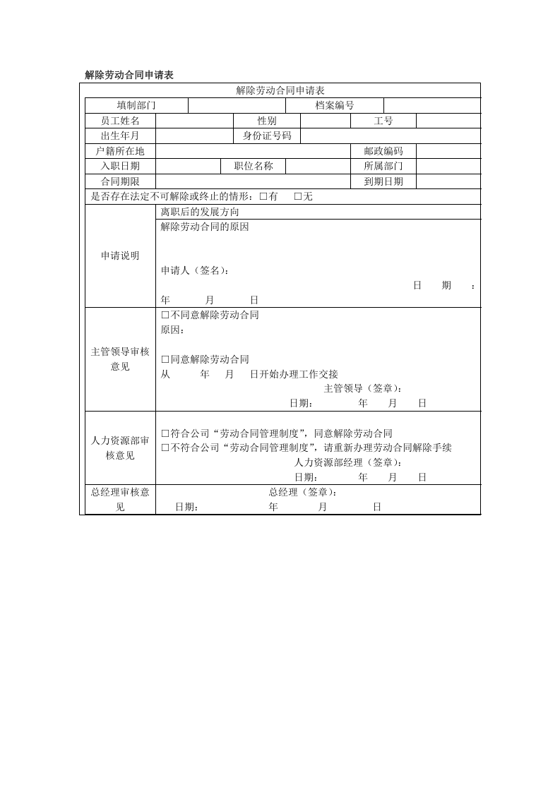 解除劳动合同申请表.doc 第1页