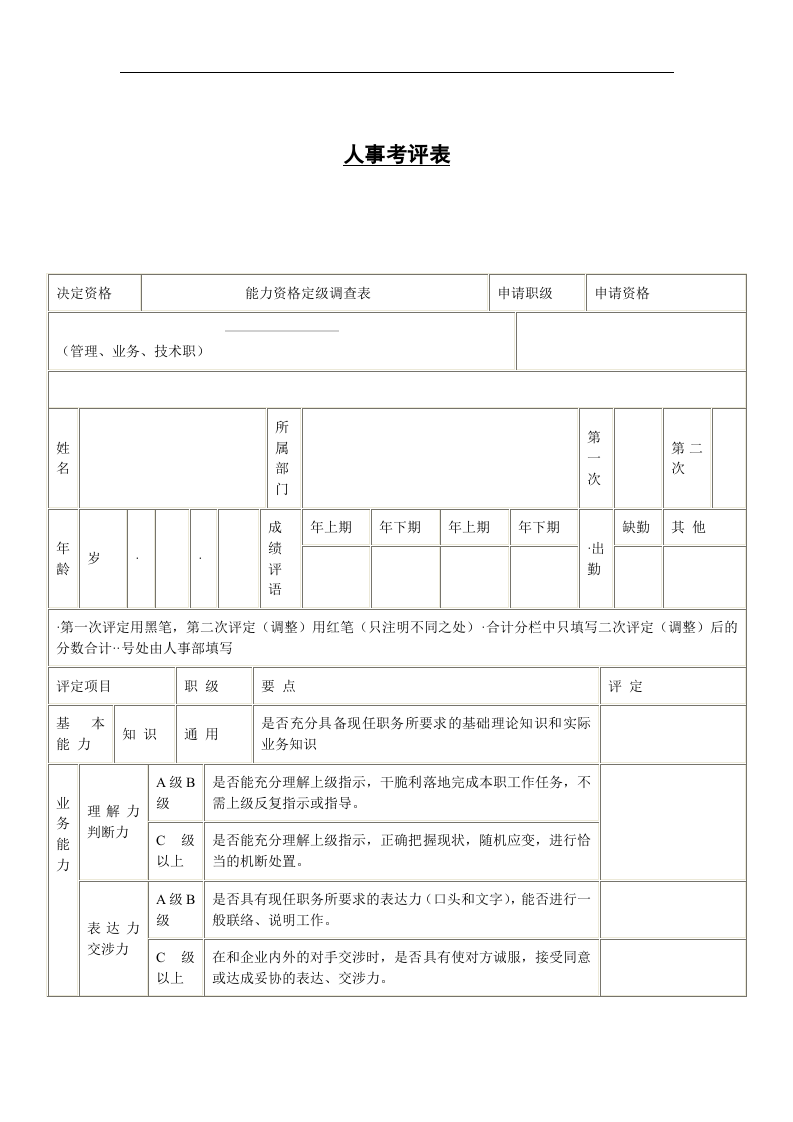 人事考评表2.doc 第1页