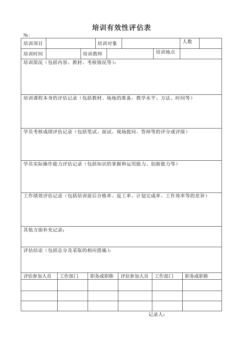 28_培训有效性评估表.doc 第1页