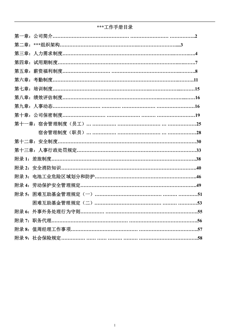 XXX员工手册.doc 第1页