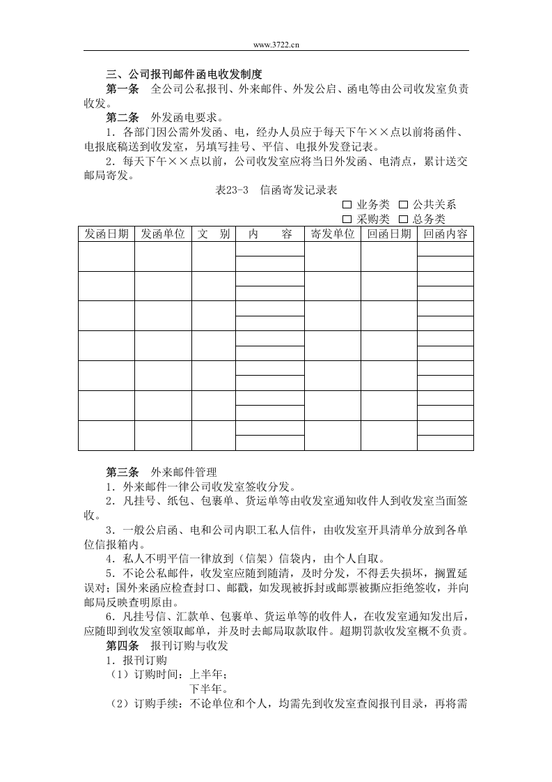 三、公司报刊、邮件、函电收发制度.doc 第1页