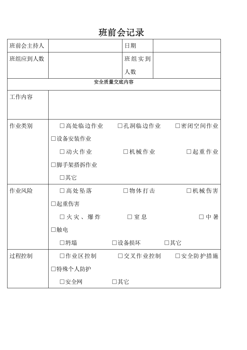 班前会记录检查表（5页）.docx 第3页