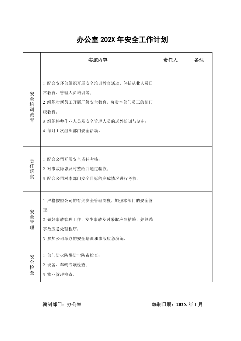 各部门年度安全工作计划.docx 第3页