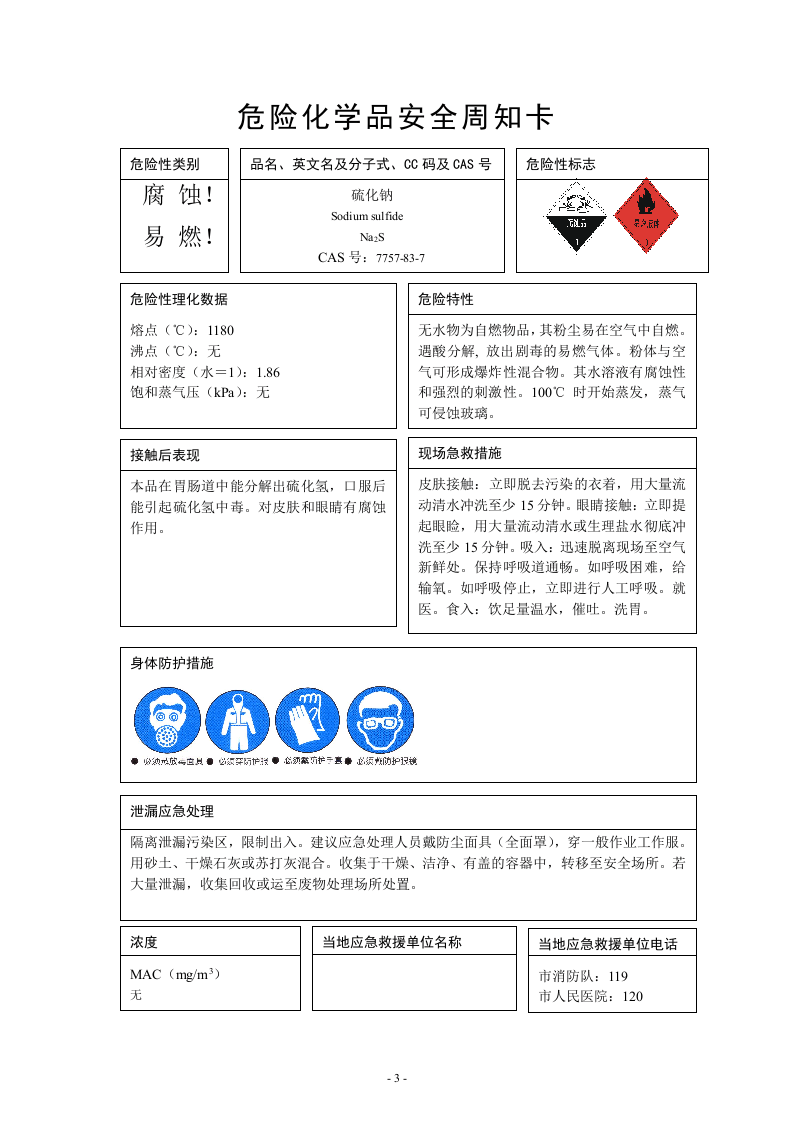 65种危险化学品安全周知卡.docx 第3页