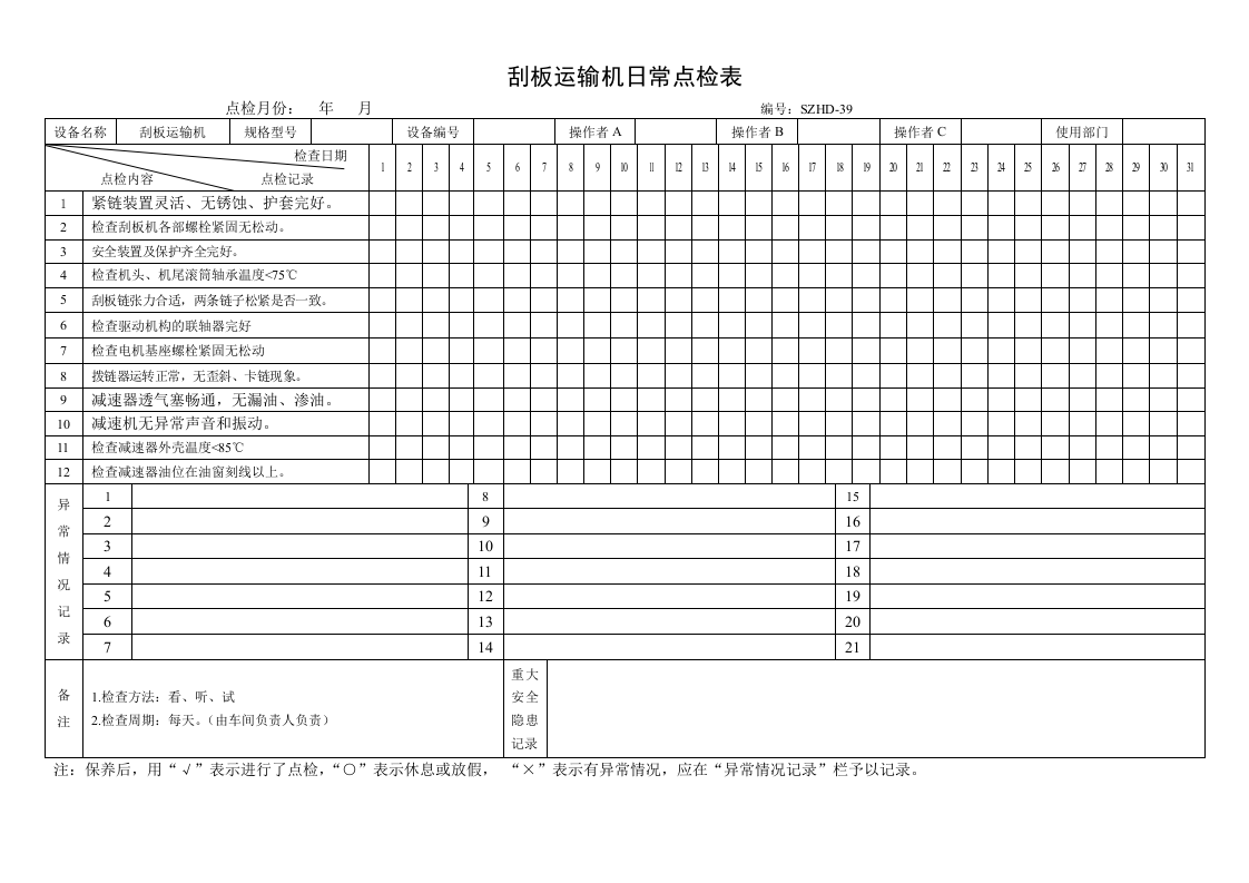 23.刮板运输机日常点检表.doc 第1页