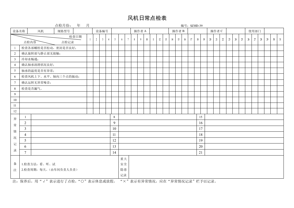 20.风机日常点检表.doc 第1页