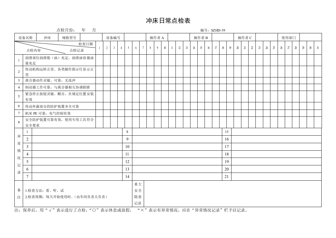 7.冲床日常点检表.doc 第1页