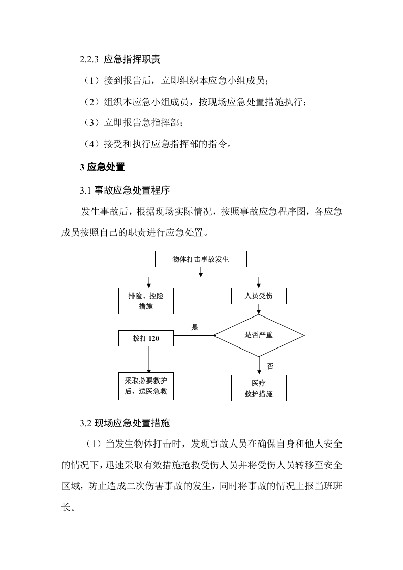 物体打击事故现场处置预案.doc 第3页