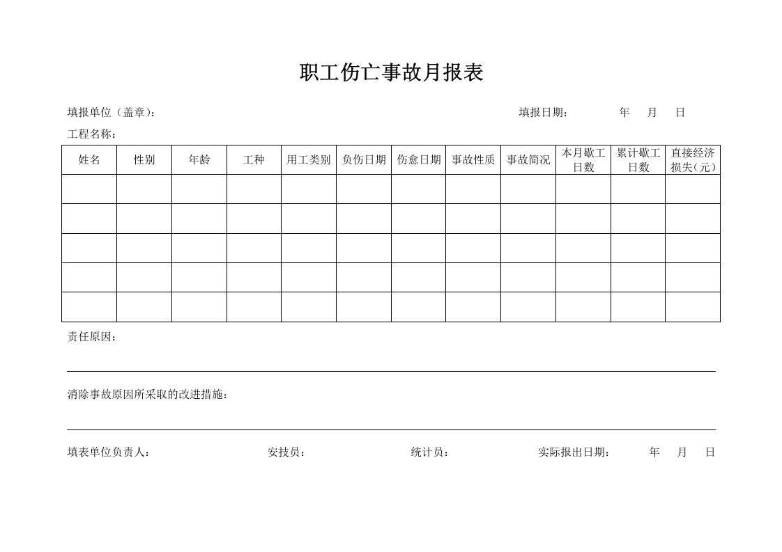 伤亡事故月报表.doc 第2页