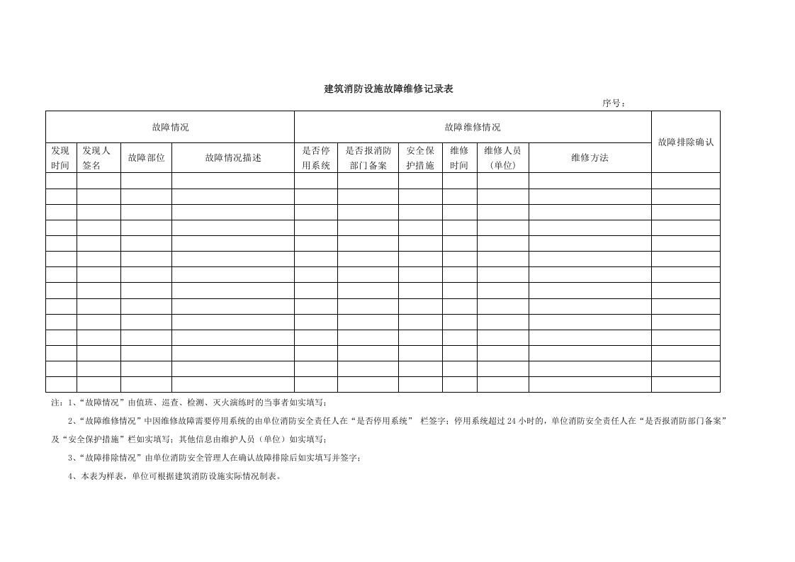 本4-建筑消防设施维护保养和故障维修记录本.doc 第2页