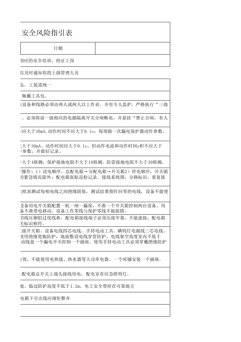 5.电工安全生产指引表.xlsx 第3页