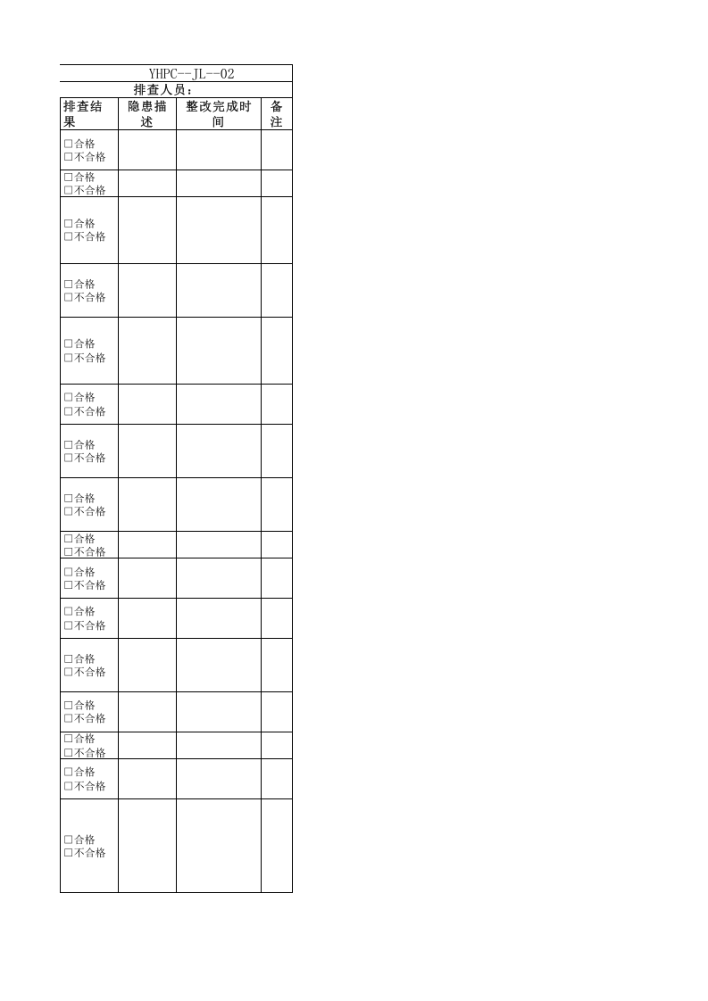02总经理（办公室）隐患排查清单.xlsx 第4页