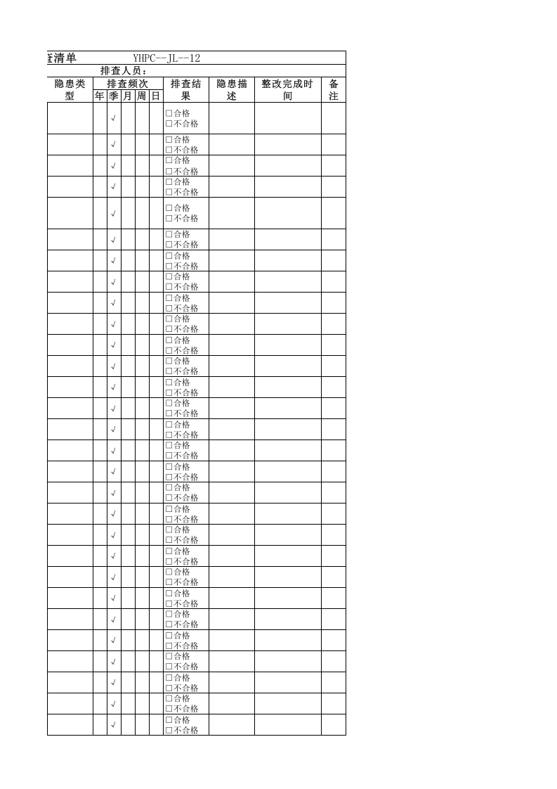 12分子泵部负责人隐患排查清单.xlsx 第3页