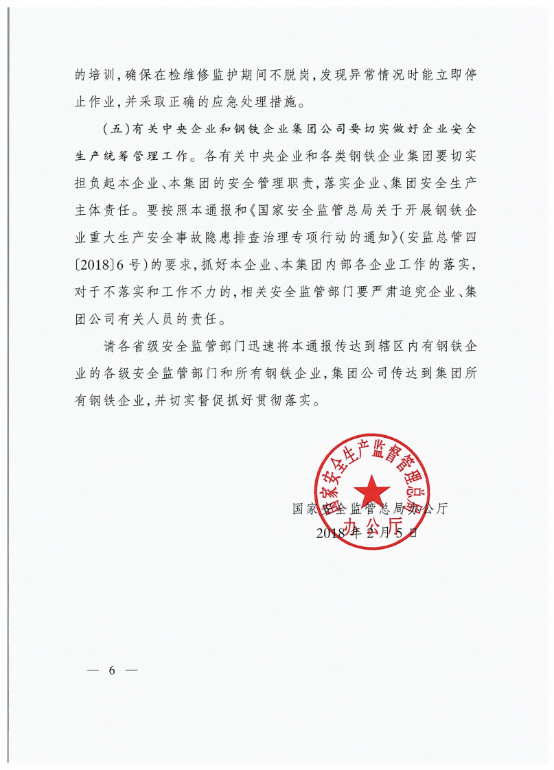 关于贵州首钢水城钢铁（集团）有限责任公司&ldquo;1&bull;31&rdquo;煤气中毒等两起较大事故的通报.pdf 第6页