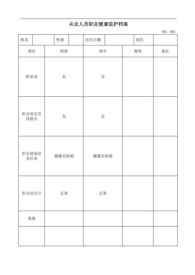2. 从业人员健康监护档案.doc 第1页