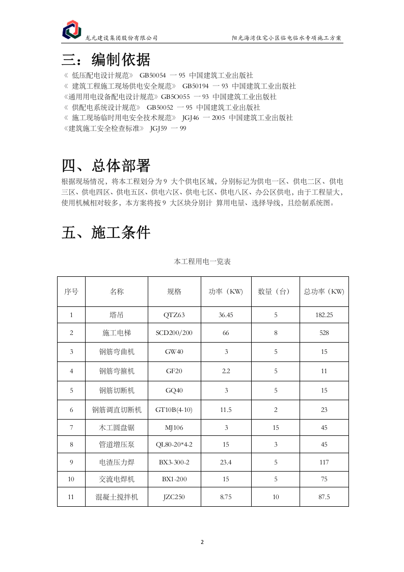 阳光海湾小区临电临水专项施工方案.docx 第5页