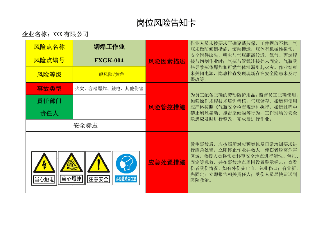 18岗位风险告知卡--（安全文库：chaojikaona.cn）.doc 第4页