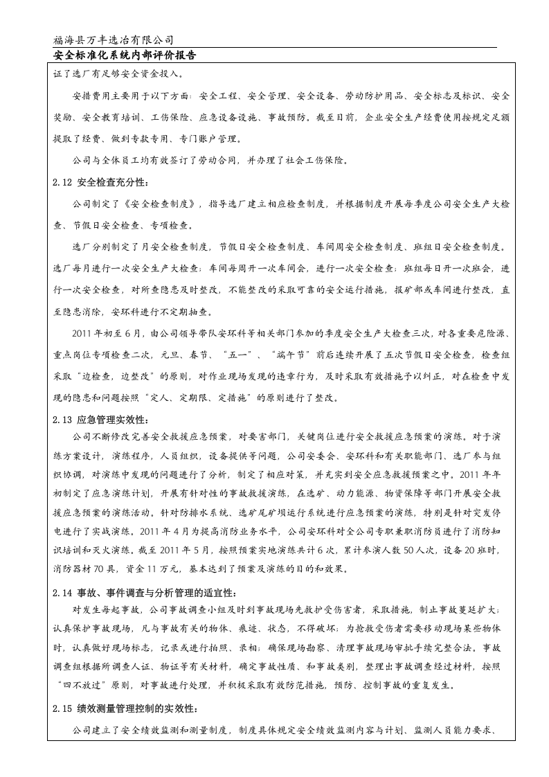 安全标准化系统内部评价报告（参考）.doc 第5页