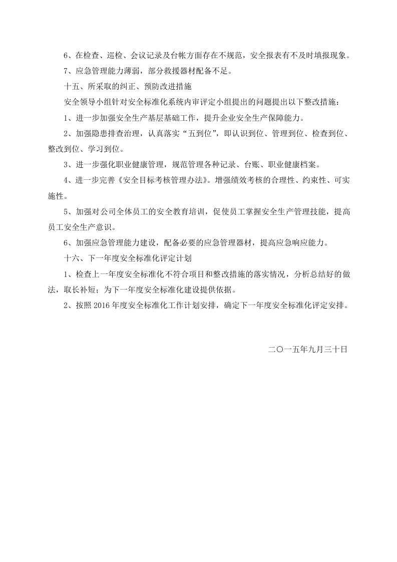 安全生产标准化系统持续改进评定报告（参考）.doc 第6页