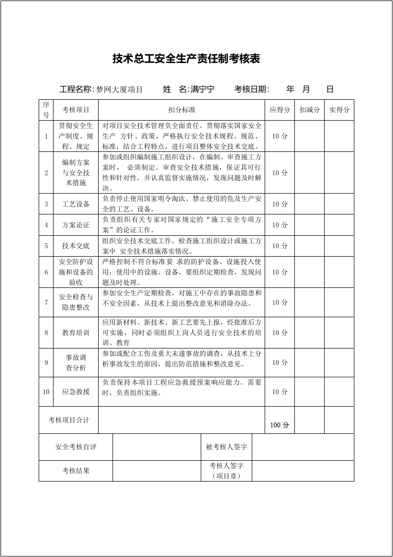 03建筑企业安全生产责任制考核记录表.doc 第4页