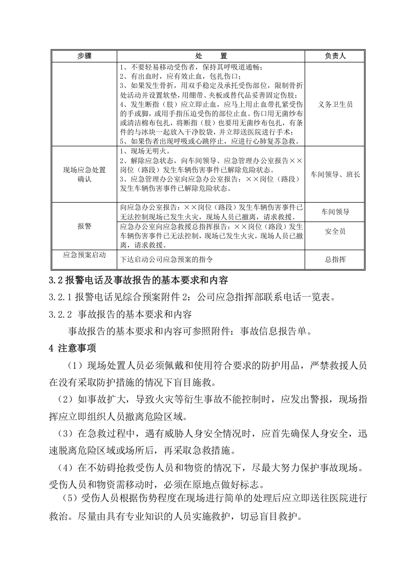 车辆伤害事故现场处置方案.doc 第3页