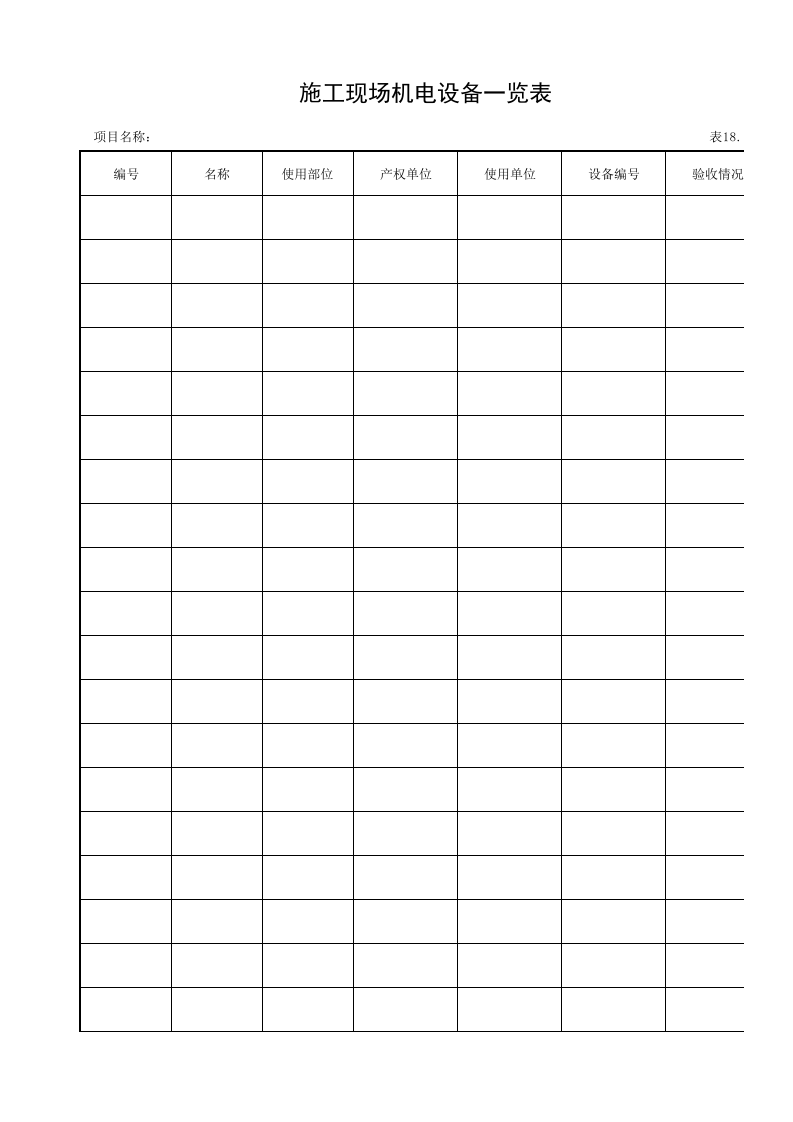 施工现场机电设备一览表.xls 第1页