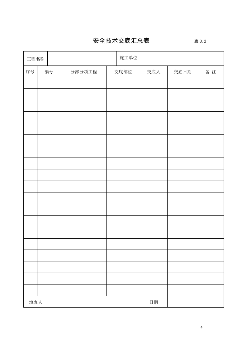 3建筑工程施工安全管理资料（第三册 安全技术交底）.doc 第4页