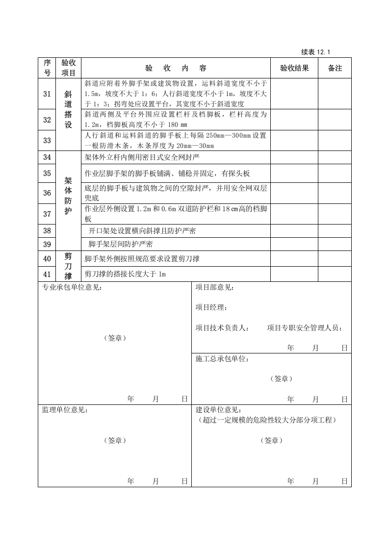 12建筑工程施工安全管理资料（第十二册 安全设备设施验收）.doc 第6页