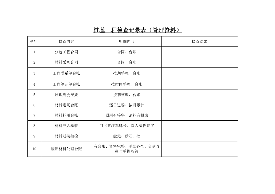 桩基工程检查记录表.docx 第5页