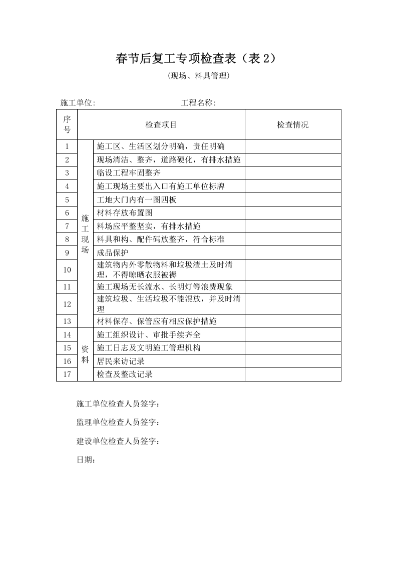 春节后复工专项检查表（全套）.doc 第2页