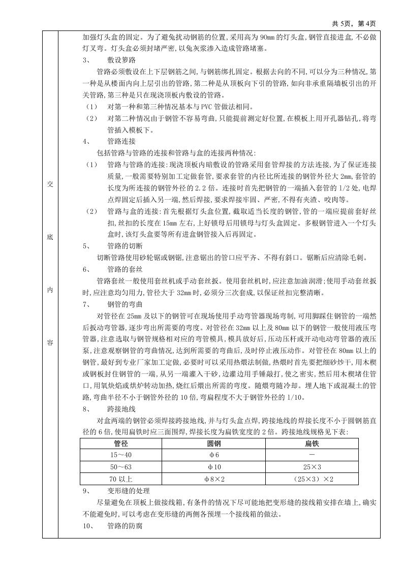 现浇顶板内管路敷设工程技术交底.doc 第4页