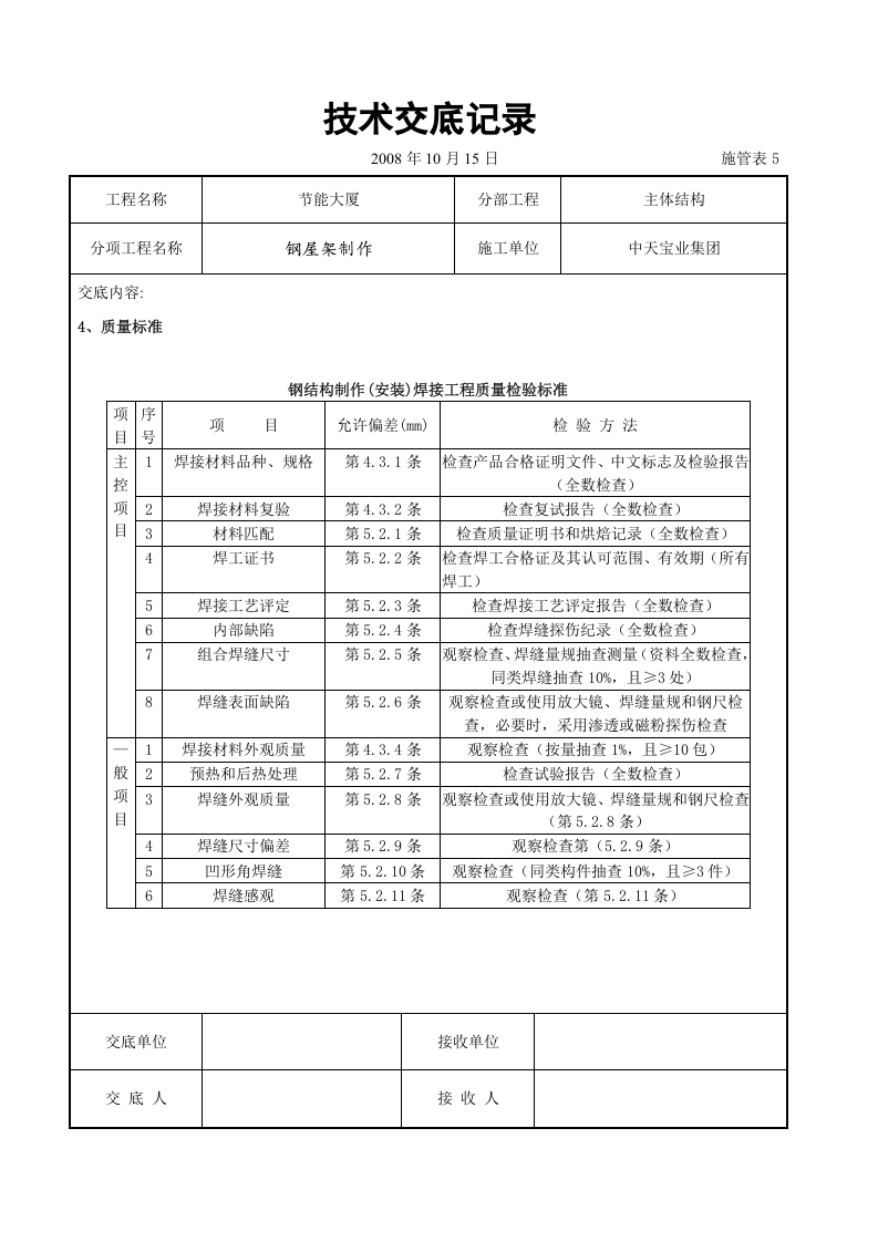 钢屋架制作交底记录.doc 第5页