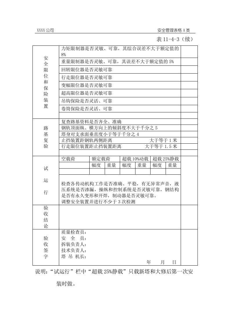 塔式起重机安装完毕检验记录.doc 第2页