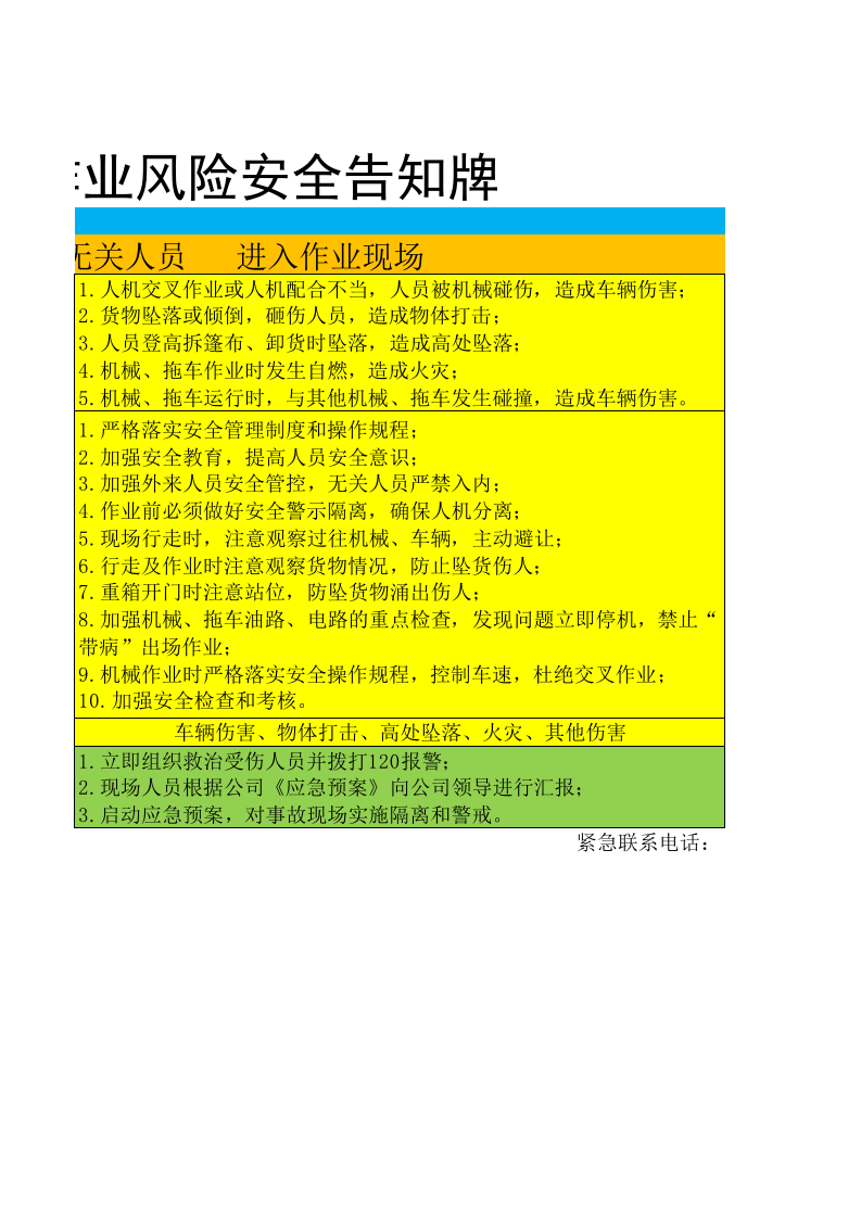 安全风险告知牌——2号风险--理货区（总站）.xlsx 第2页