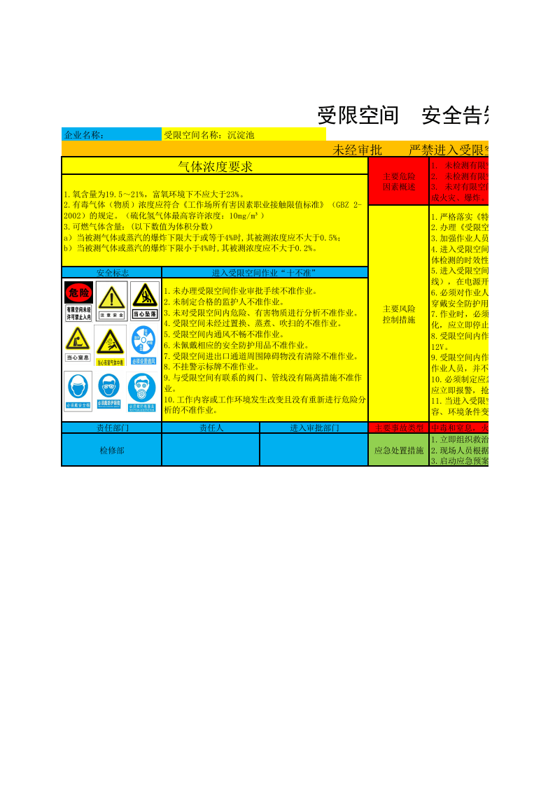 安全风险告知牌——4号风险--有限空间.xlsx 第1页