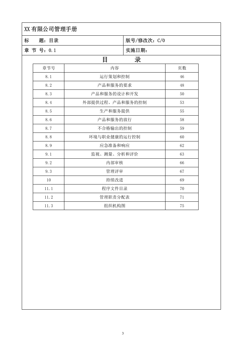 2015新版QEOMS三合一管理手册.doc 第3页