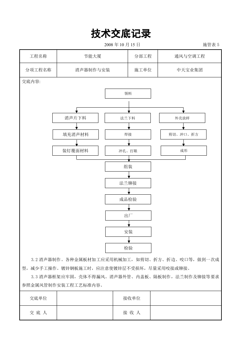消声器制作与安装施工交底记录.doc 第2页