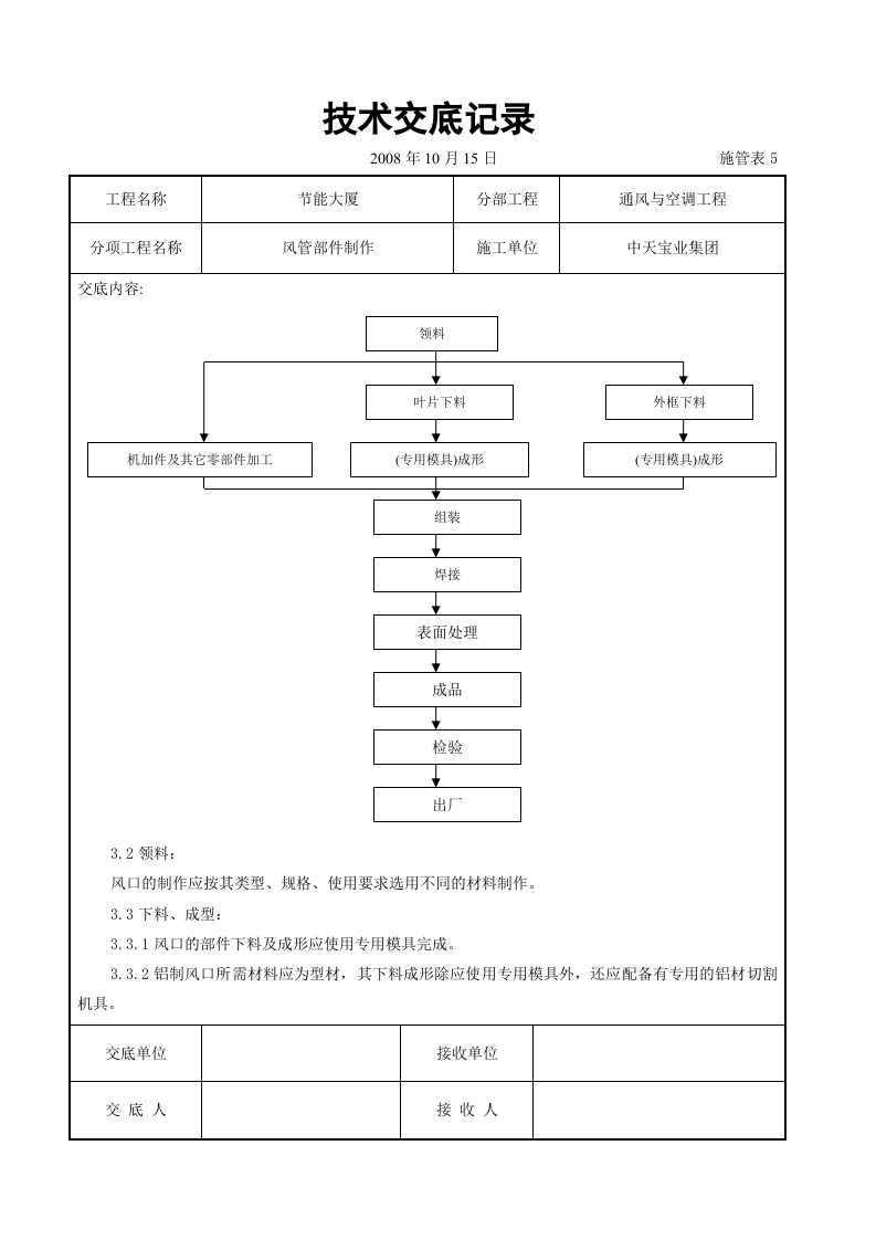 风管部件制作施工交底记录.doc 第2页