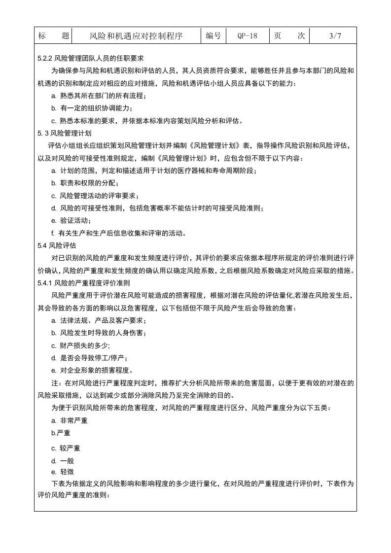 QP-18风险和机遇的应对控制程序0.doc 第3页