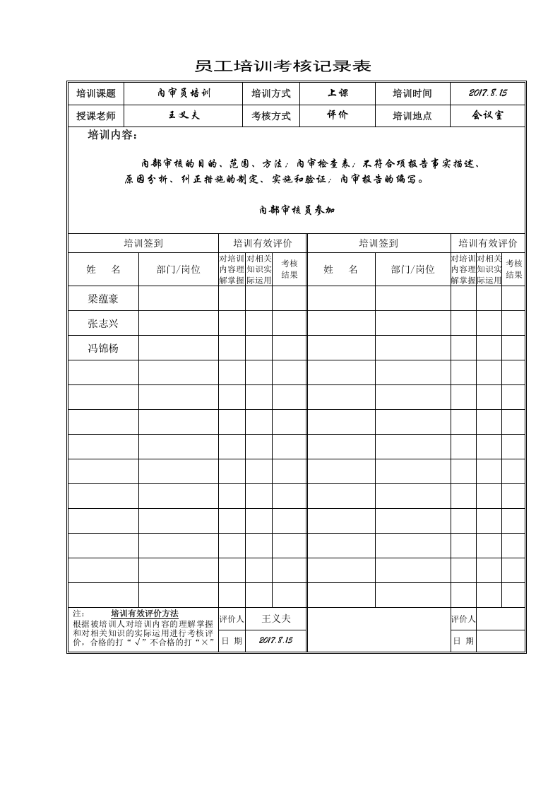 培训考核记录表.doc 第2页