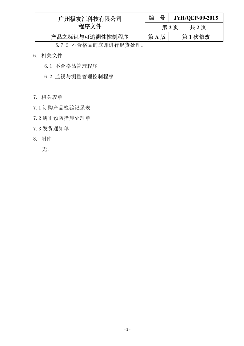 QEP-09产品标识与可追溯性控制程序.doc 第2页