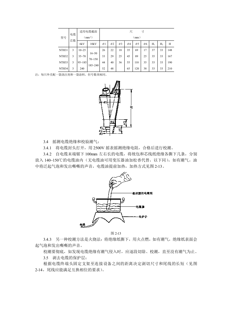 10kV油纸绝缘电缆户内型终端头制作工艺标准.doc 第3页