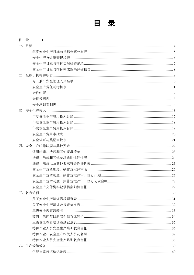 安全生产标准化记录表格台账汇编.doc 第2页