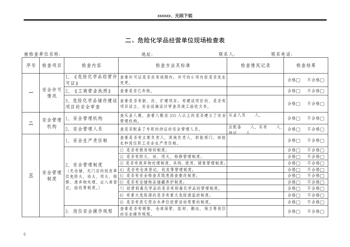 高危行业现场安全检查表汇编.doc 第6页