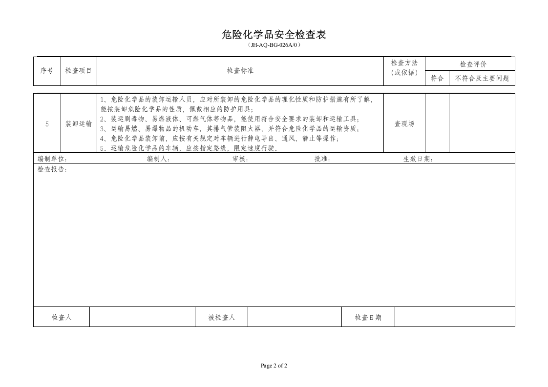 危化企业危险化学品安全检查表.doc 第2页