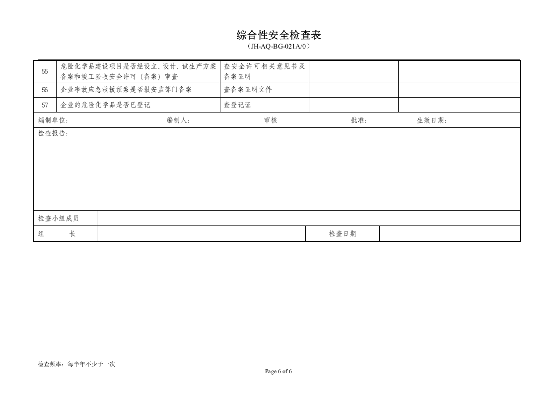 危化企业综合性安全检查表.doc 第6页