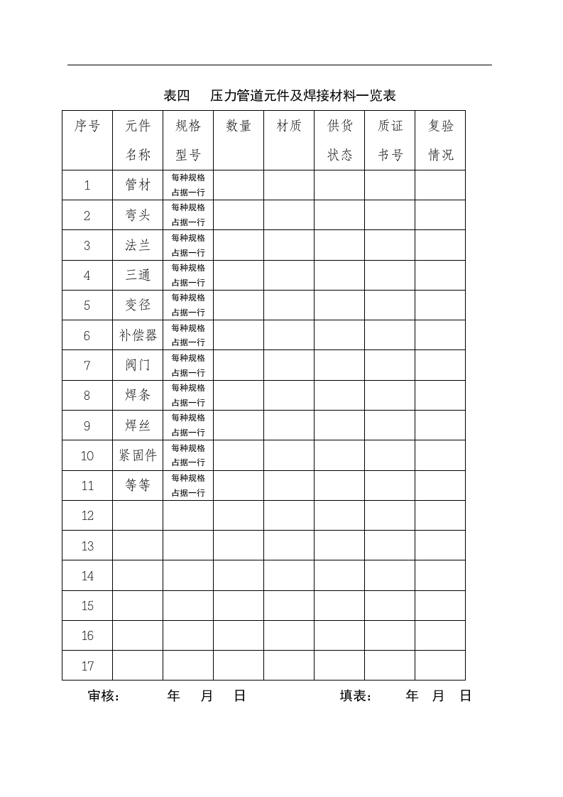 压力管道安装所需准备资料.doc 第6页