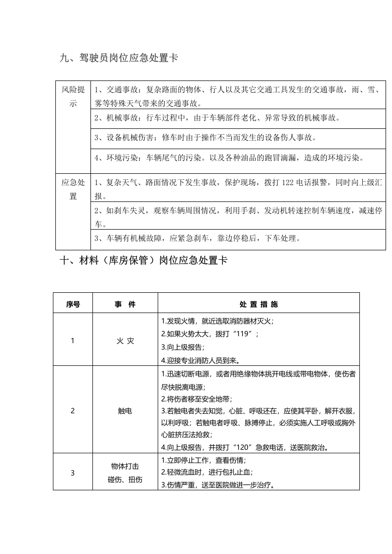 岗位应急处置卡.doc 第6页